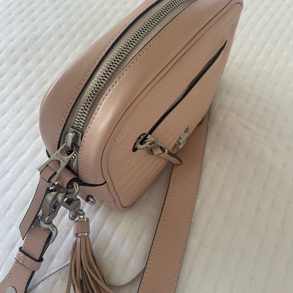 RUDSAK leather Crossbody Bag with Silver Accents